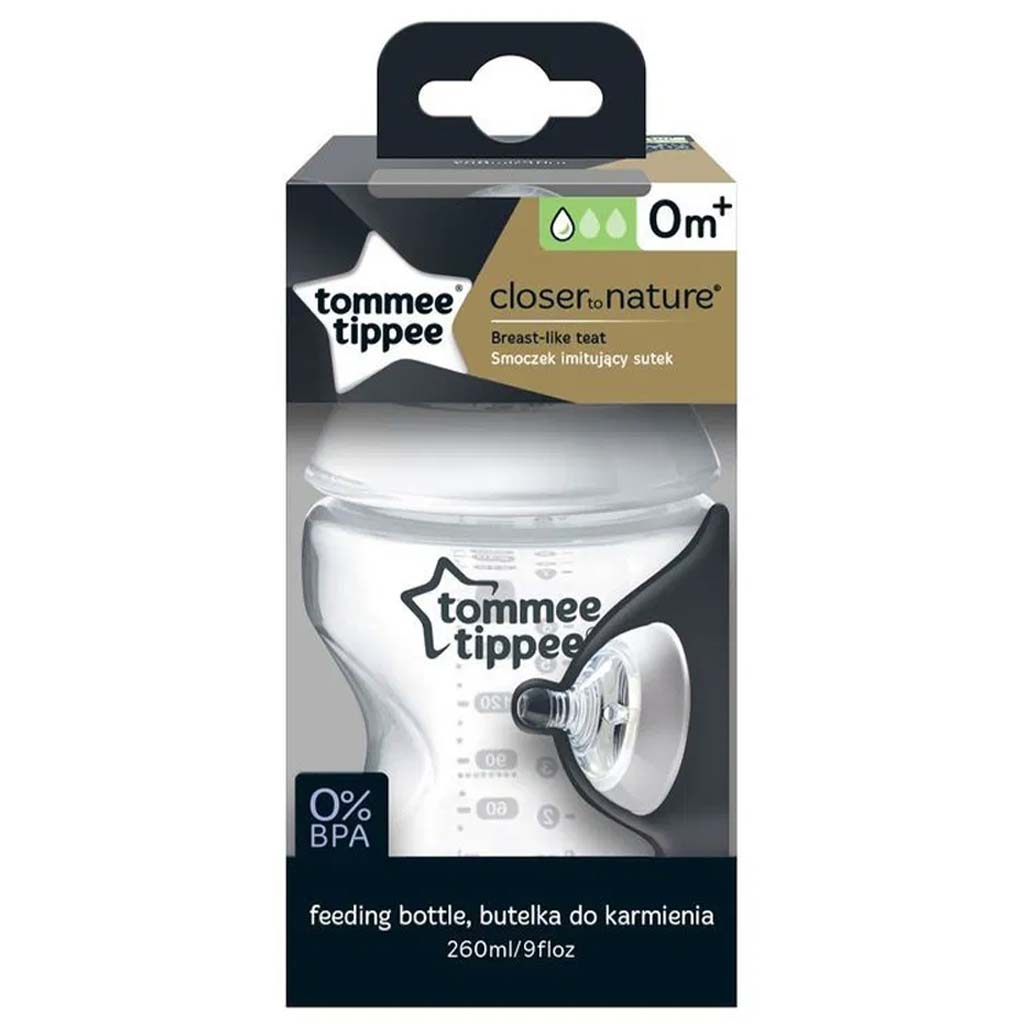 imagen de Tommee Tippee: Closer To Nature biberón transparente 260ml (0 meses+) 1
