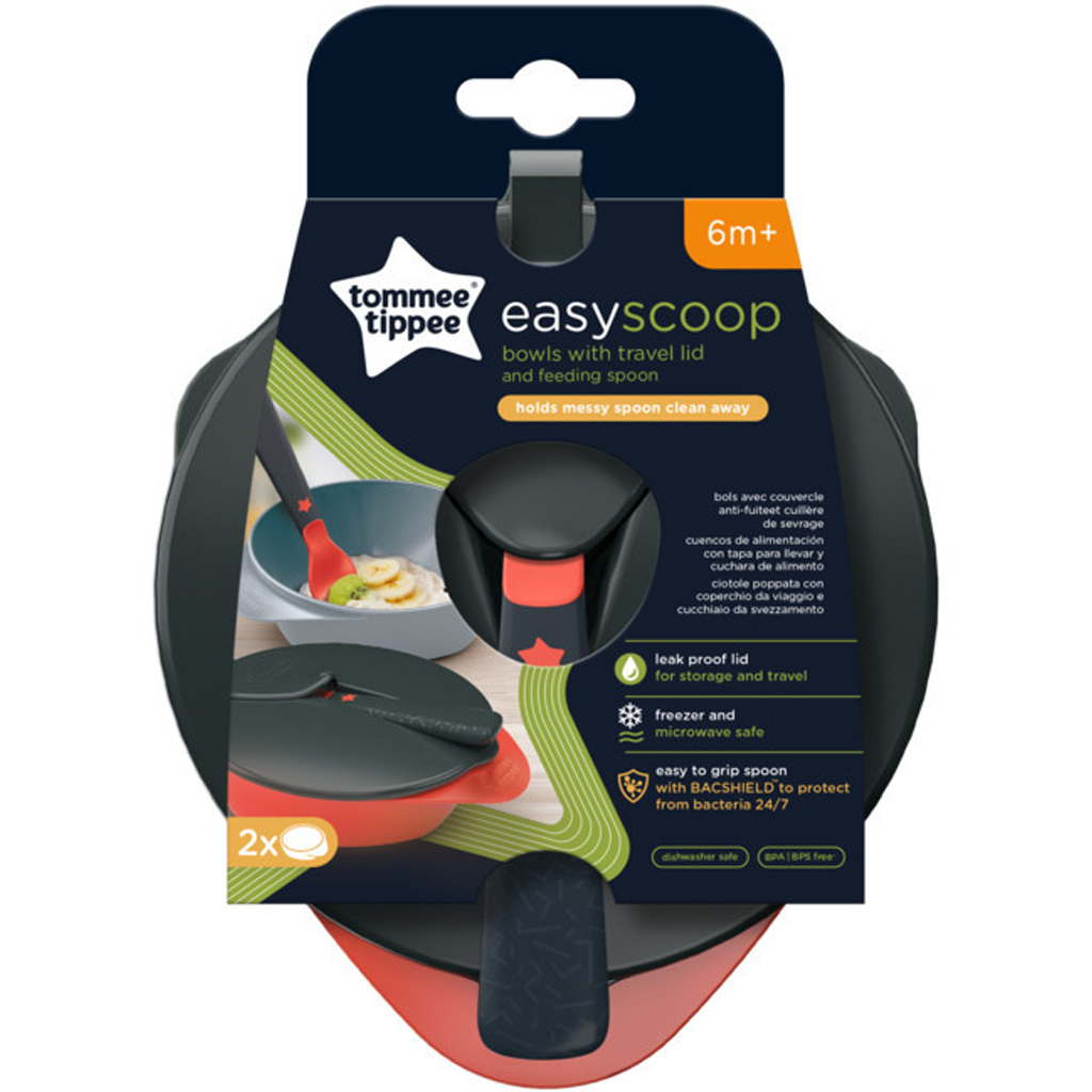 imagen de Tommee Tippee: Easyscoop tazón de alimentación con tapa y cuchara 1