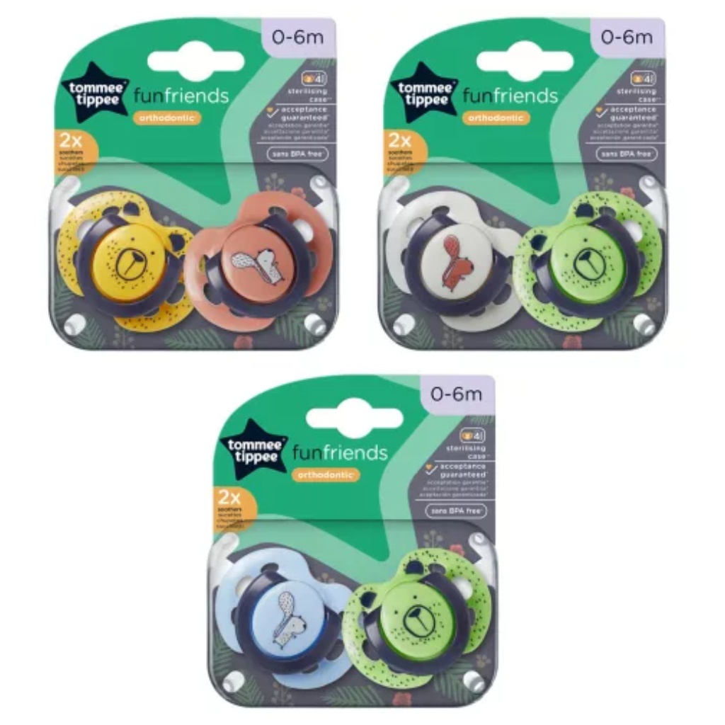 imagen de Tommee Tippee: FunFriends set de chupetes ortodónticos de 2 unidades en varias versiones (0–6 meses) 2