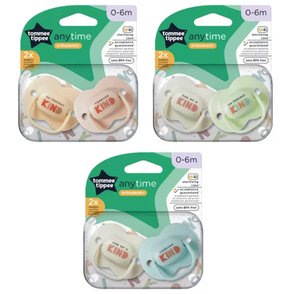 imagen de Tommee Tippee: Set de chupetes Anytime de 2 unidades (0-6 meses) 1