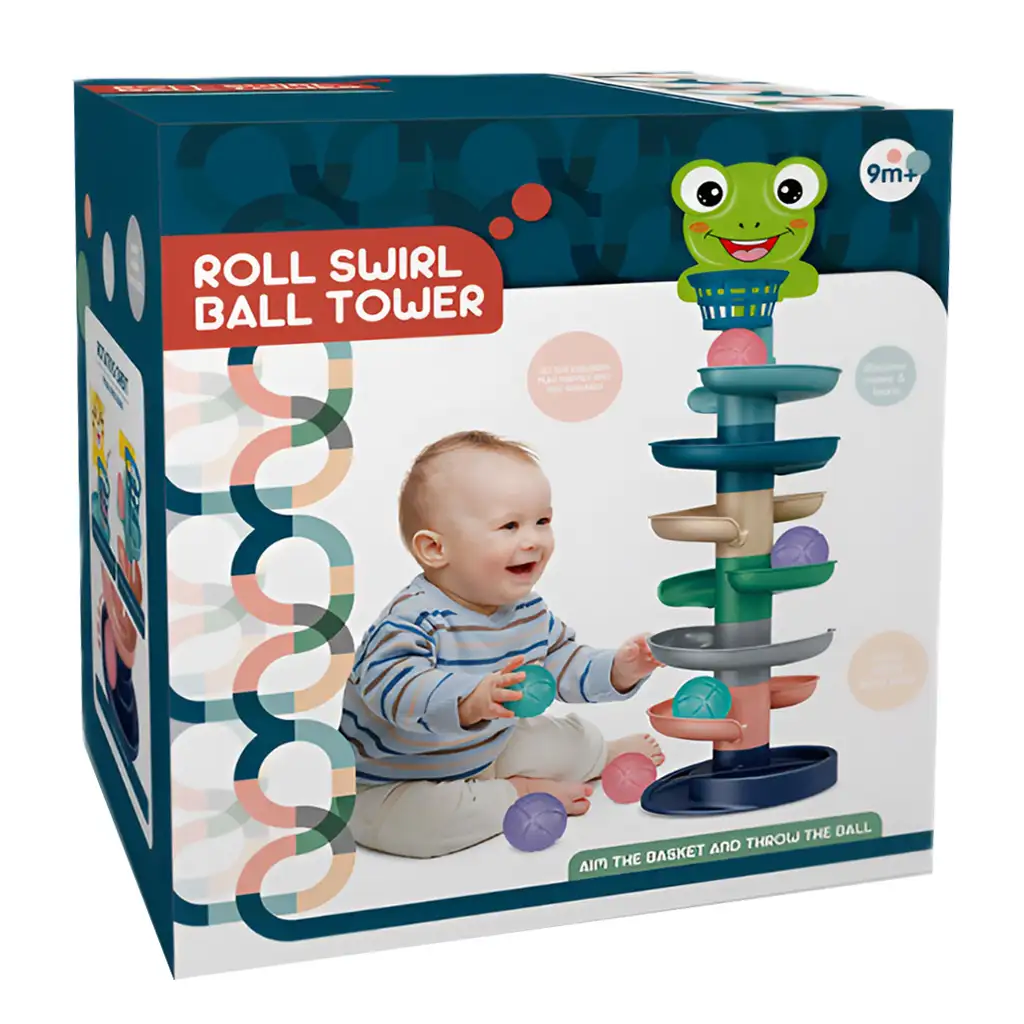 imagen de Torre de Pelotas: Divertida pista de bolas de animales en varias versiones 73x22cm 1ud 3