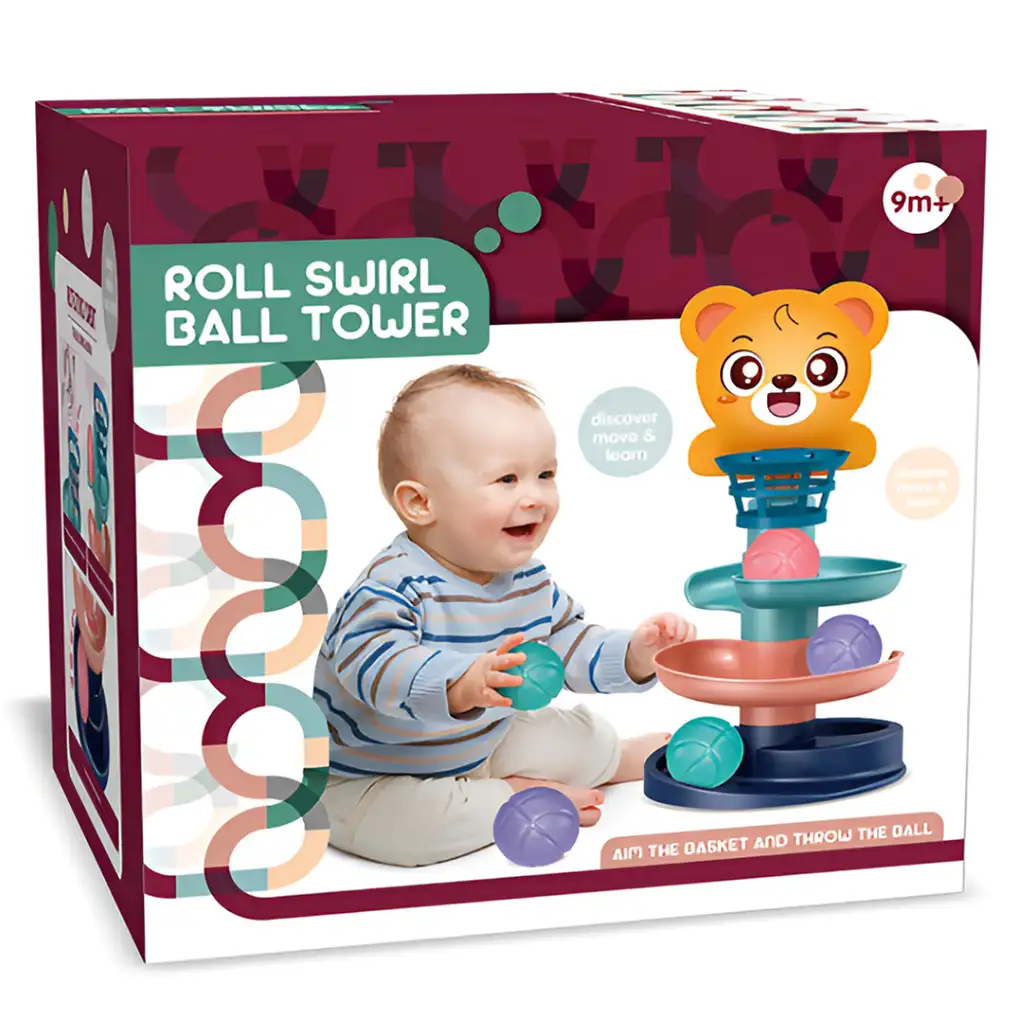 imagen de Torre de Pelotas: Divertida pista de pelotas con animales en varias versiones 45x22cm 1ud 3