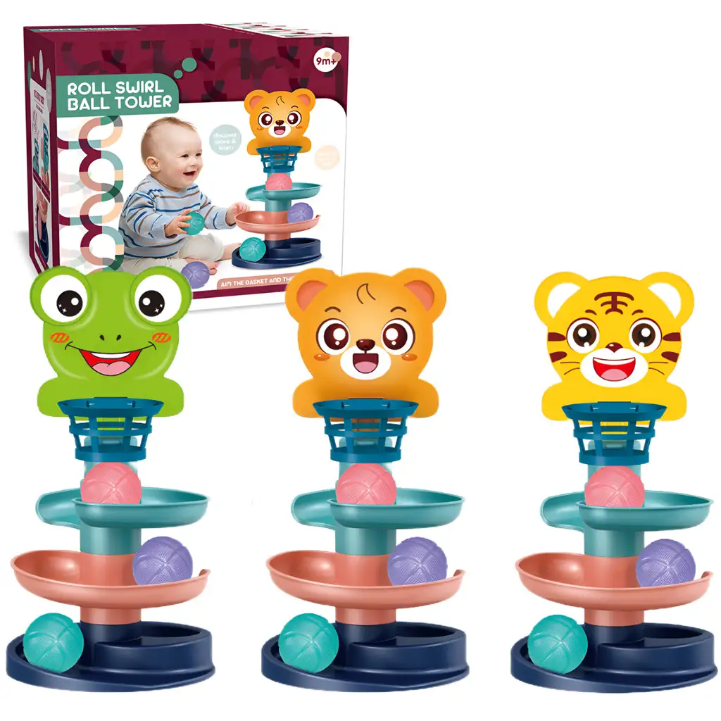 imagen de Torre de Pelotas: Divertida pista de pelotas con animales en varias versiones 45x22cm 1ud 1