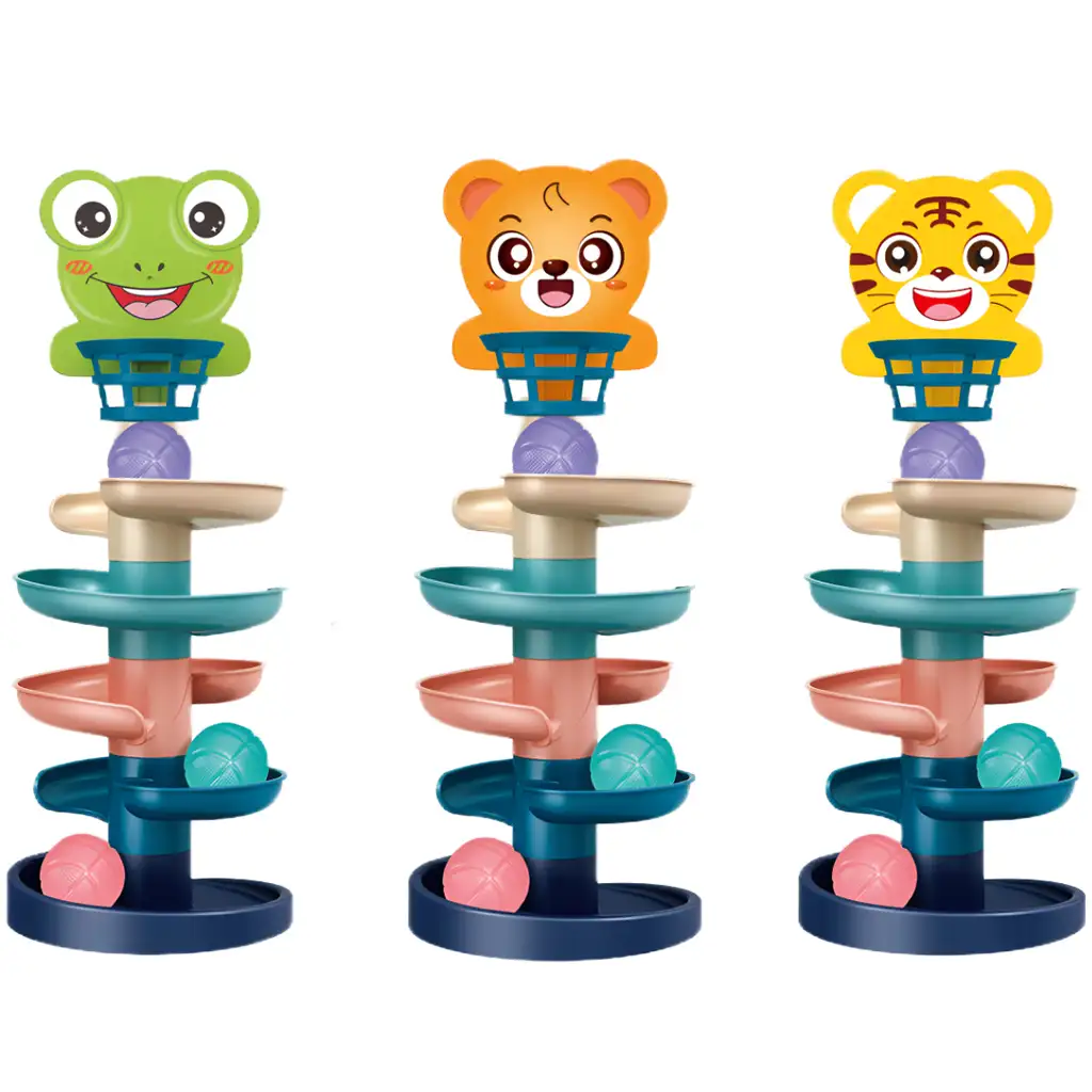 imagen de Torre de Pelotas: Pista de bolas de animales divertidos en varias versiones 68x22cm 1ud 2