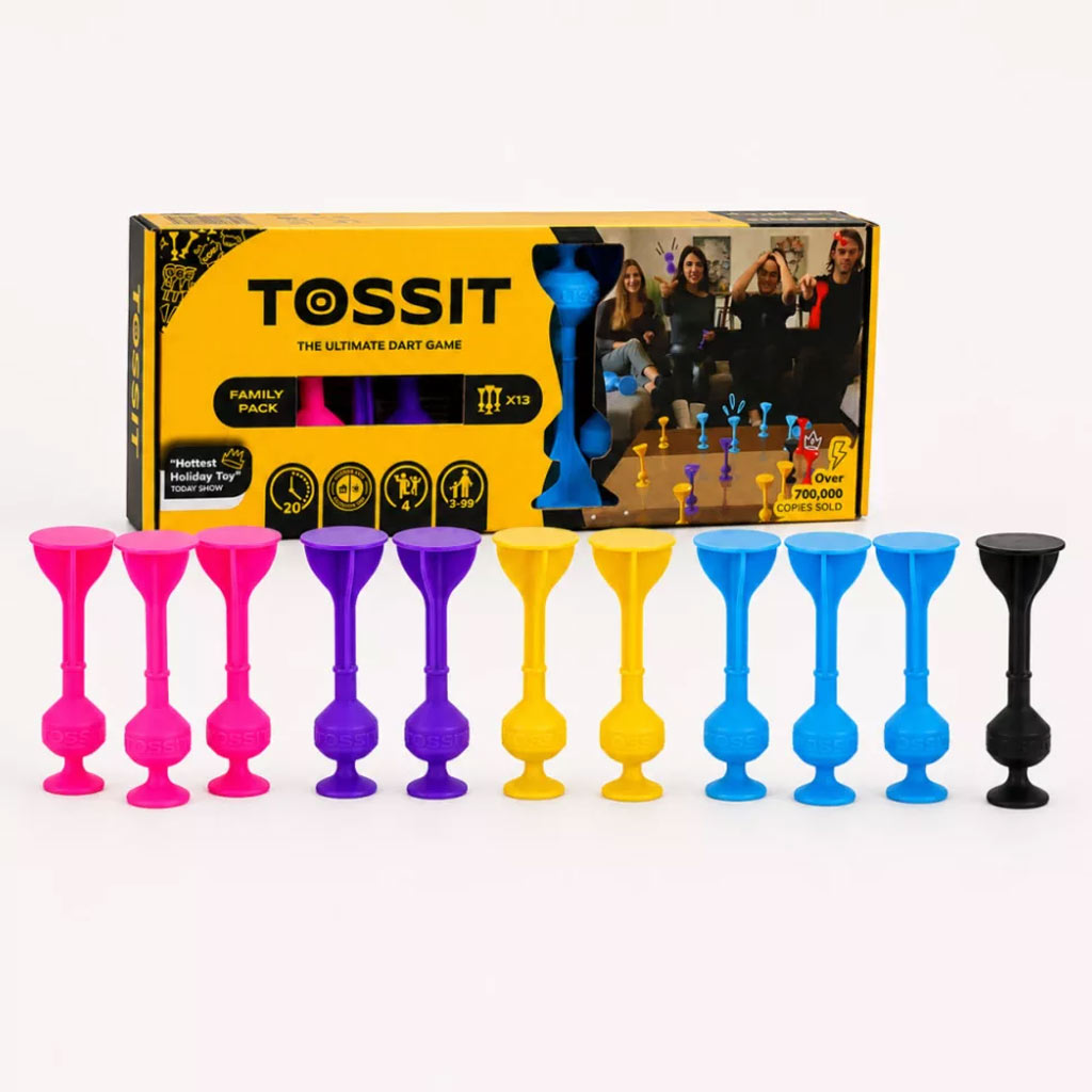 imagen de Tossit Family Pack – Rosa, Púrpura, Azul, Amarillo dardos de ventosa juego de mesa 1