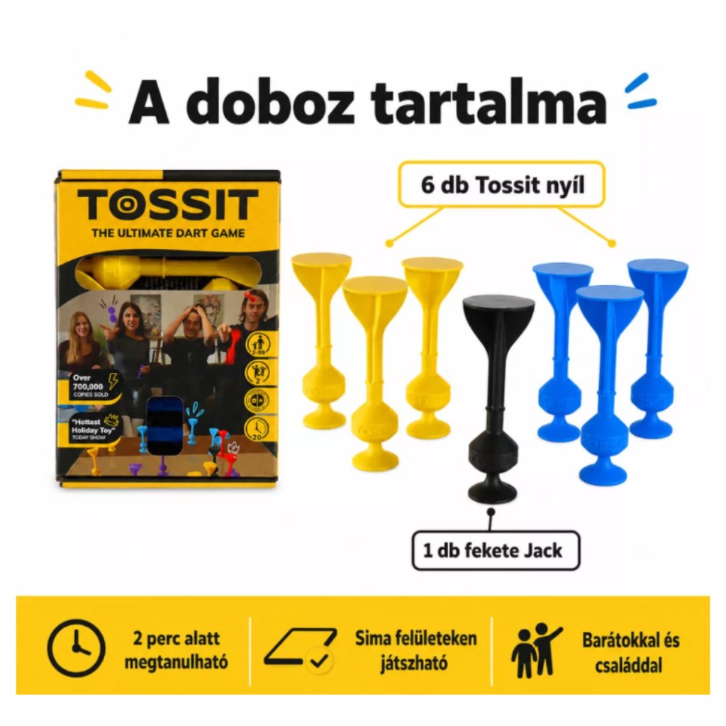 imagen de Tossit Starter Pack azul-amarillo con dardos de silicona con ventosas 2