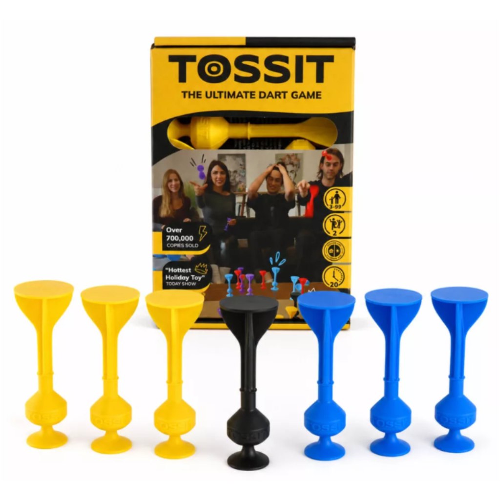 imagen de Tossit Starter Pack azul-amarillo con dardos de silicona con ventosas 1