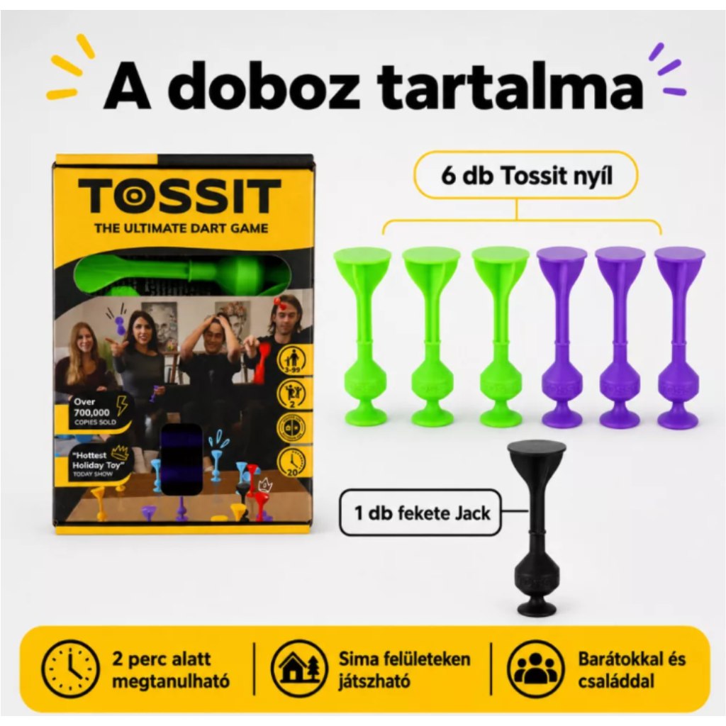imagen de Tossit Starter Pack lila-verde silicona dardos juego de mesa 2