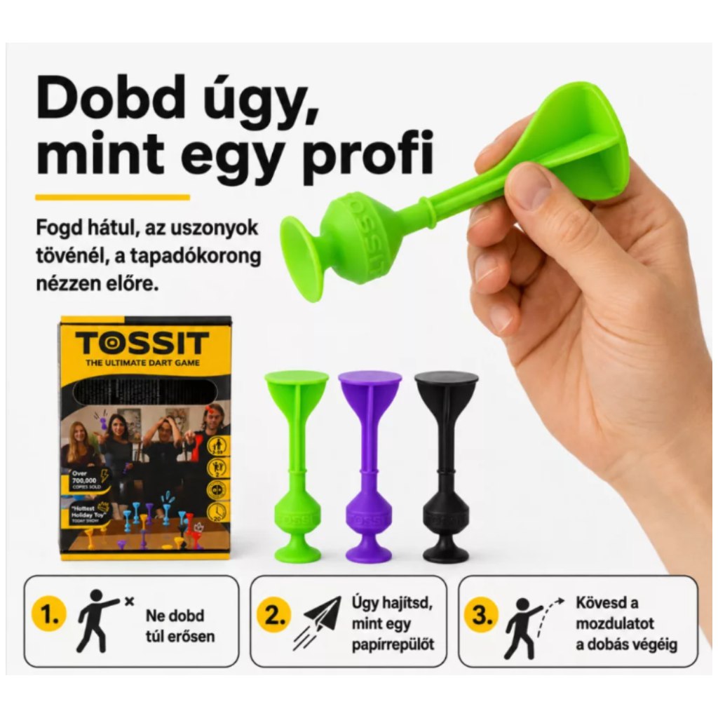 imagen de Tossit Starter Pack lila-verde silicona dardos juego de mesa 4