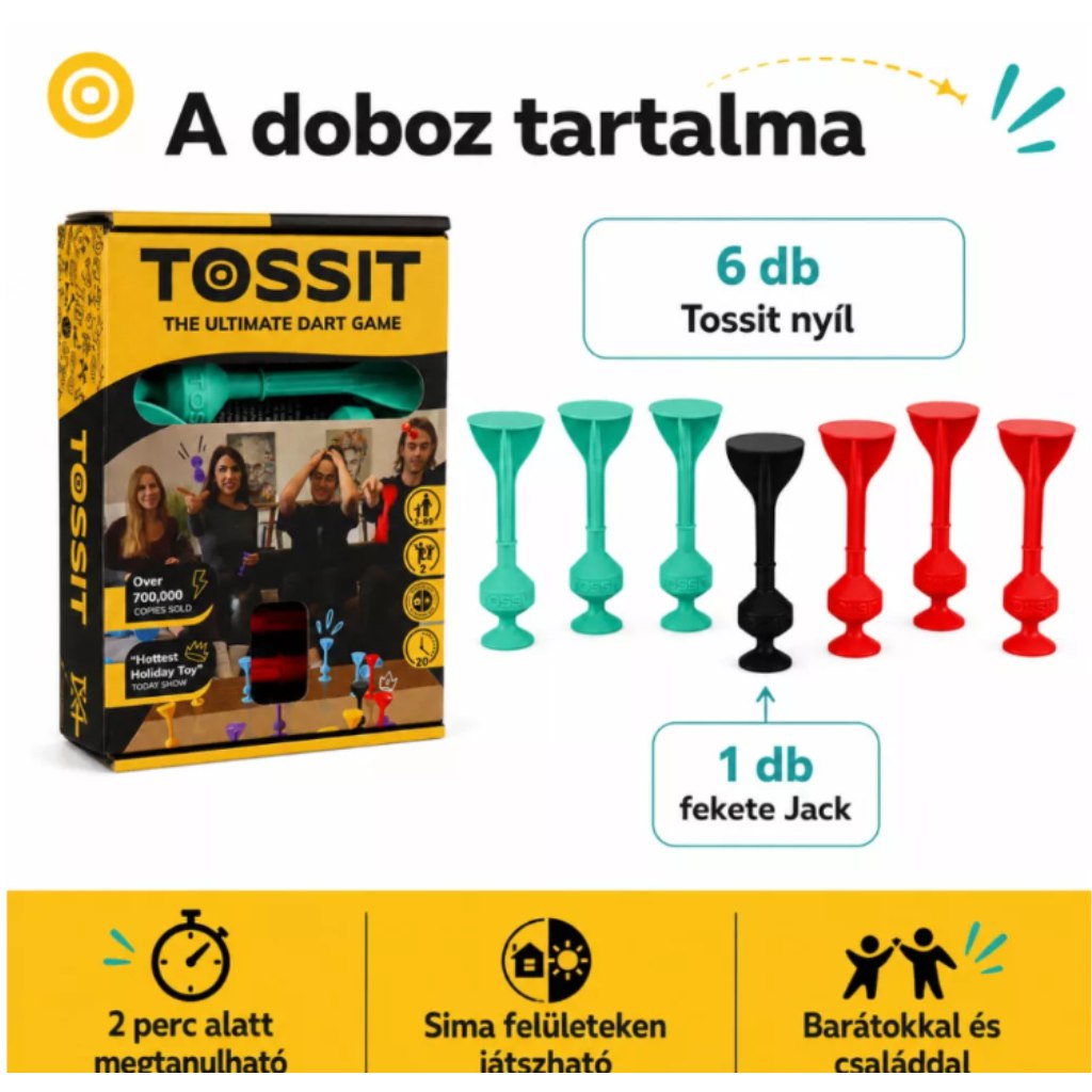 imagen de Tossit Starter Pack rojo-turquesa silicona dardos juego de mesa 2
