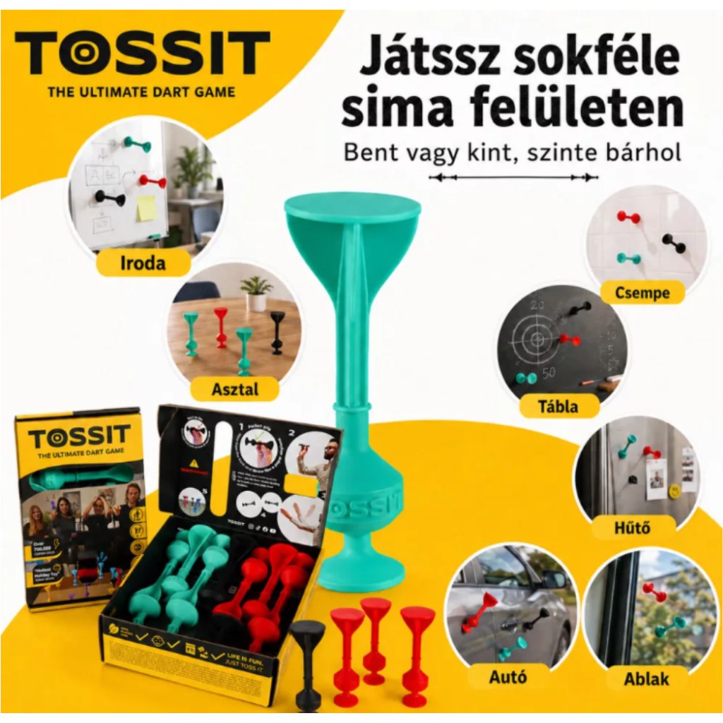 imagen de Tossit Starter Pack rojo-turquesa silicona dardos juego de mesa 5