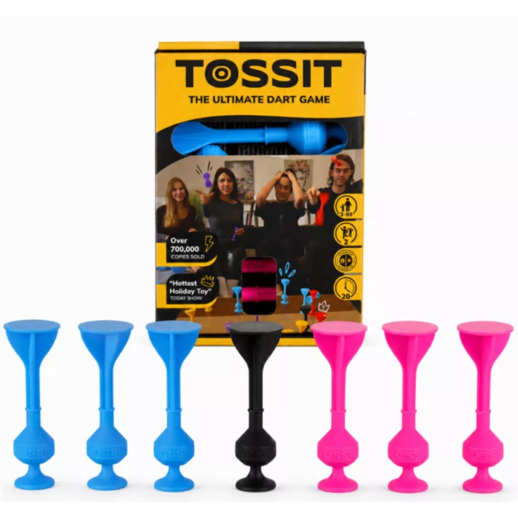 imagen de Tossit Starter Pack rosa-azul con dardos de silicona con ventosas 1