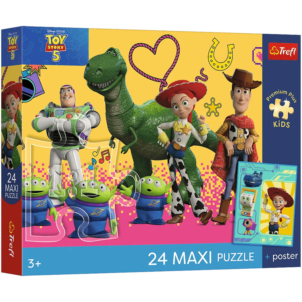 imagen de Toy Story 5 Juguetes y amigos rompecabezas Maxi de 24 piezas - Trefl 1