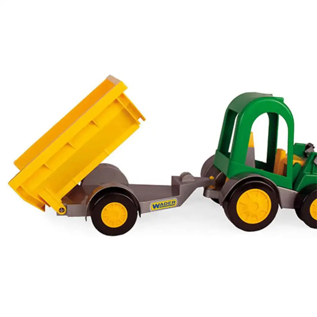 imagen de Tractor con pala cargadora y remolque 38cm - Wader 3