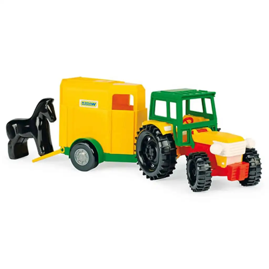 imagen de Tractor con remolque de caballo 38cm - Wader 1