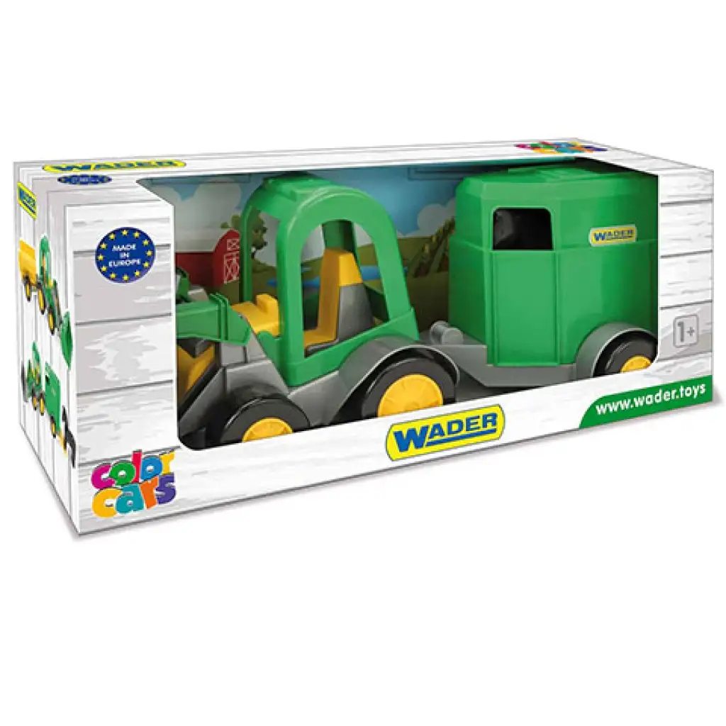 imagen de Tractor con remolque de caballo 41cm - Wader 1