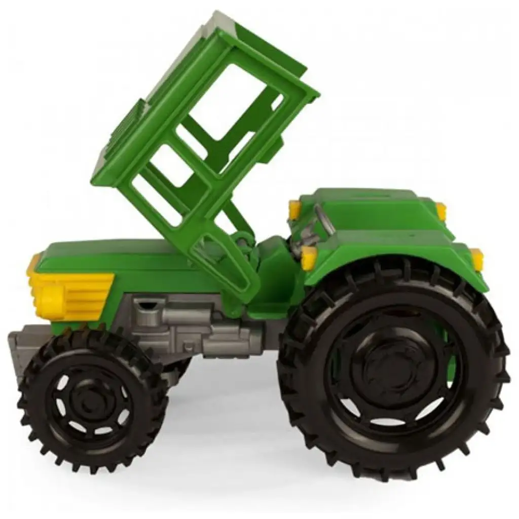 imagen de Tractor verde con remolque de caballos 38cm - Wader 2