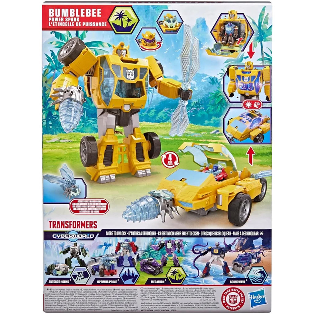 imagen de Transformers CYBERWORLD Bumblebee Power spark figura de robot - Hasbro 4