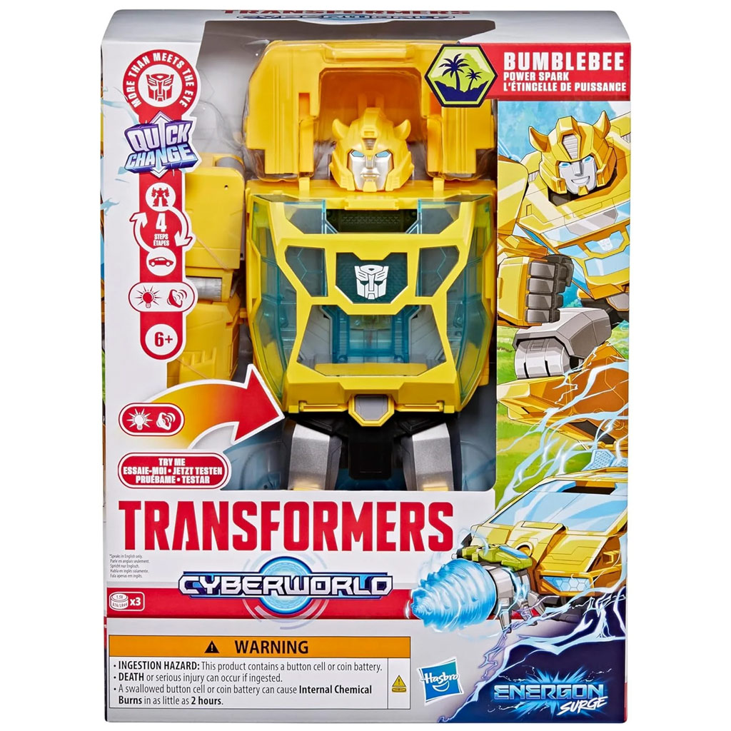 imagen de Transformers CYBERWORLD Bumblebee Power spark figura de robot - Hasbro 1