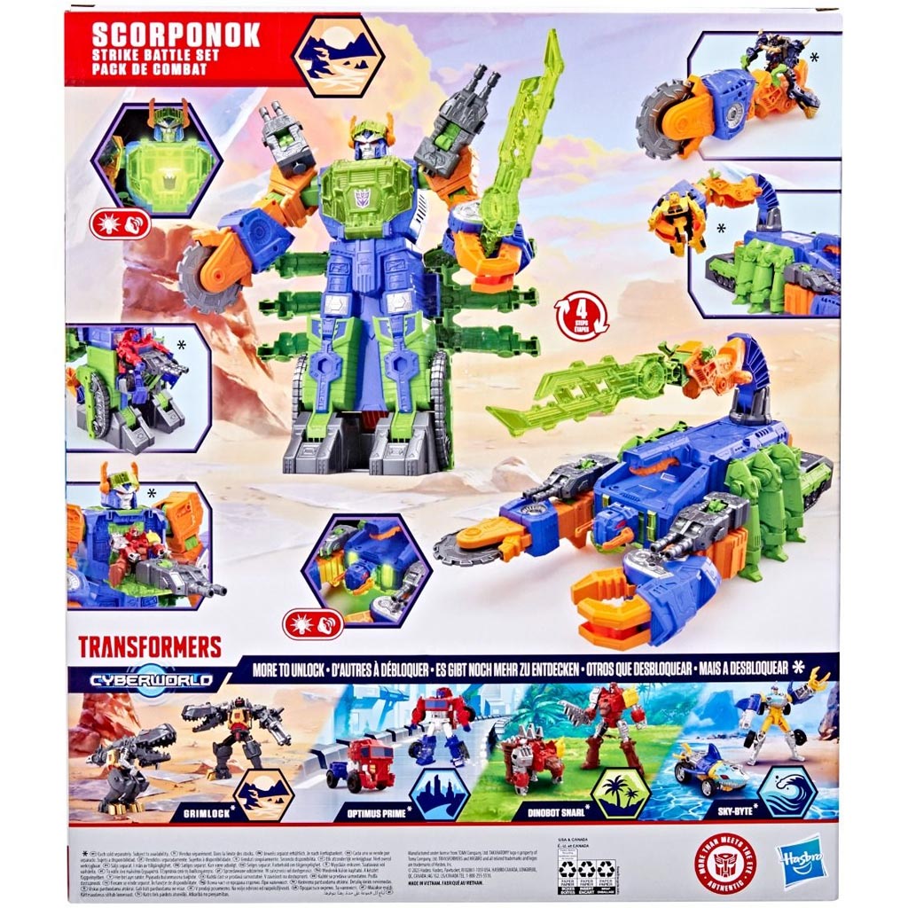 imagen de Transformers CYBERWORLD: set de juego de batalla de Scorponok - Hasbro 4