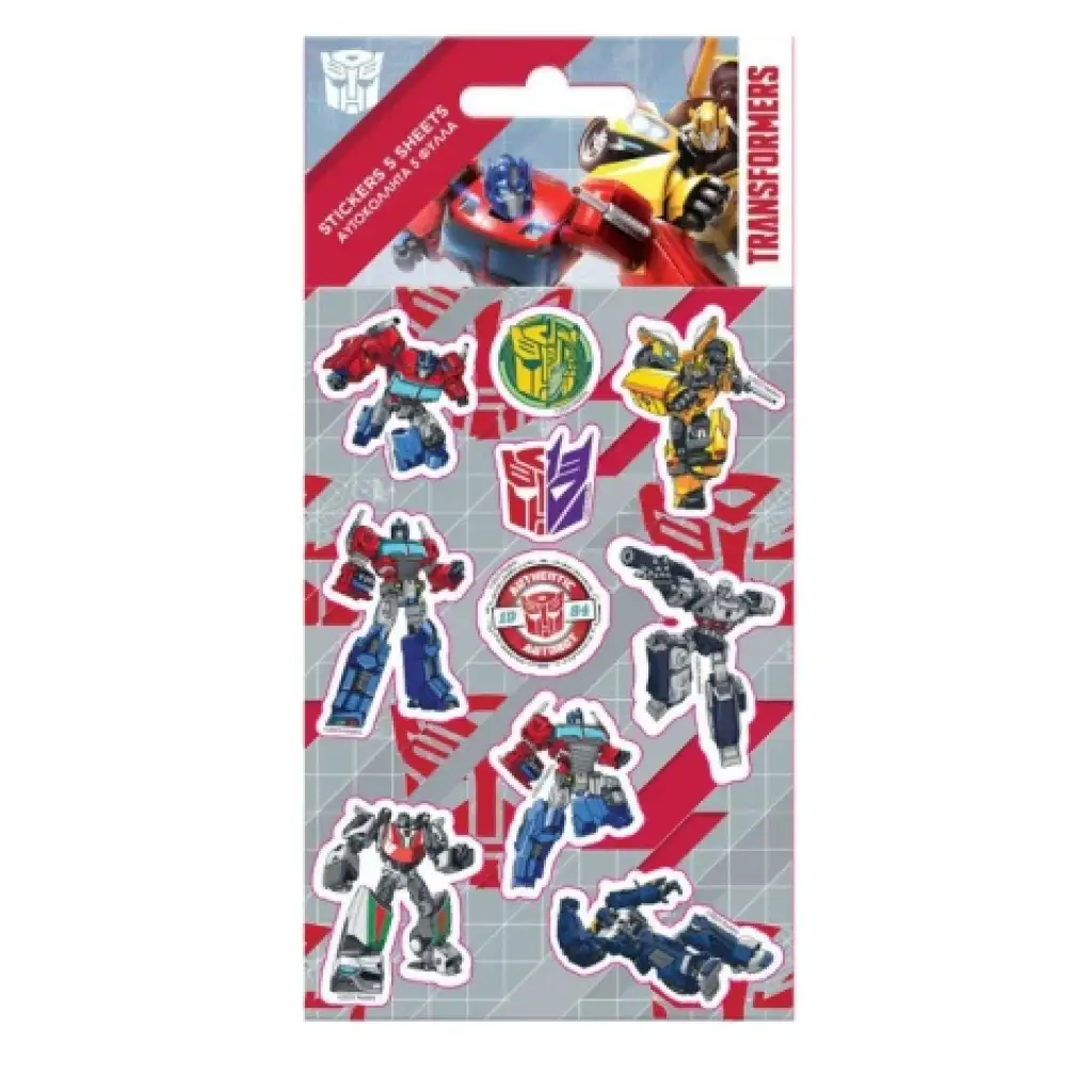 imagen de Transformers robots set de pegatinas 3D en un folio de 10x22cm 1
