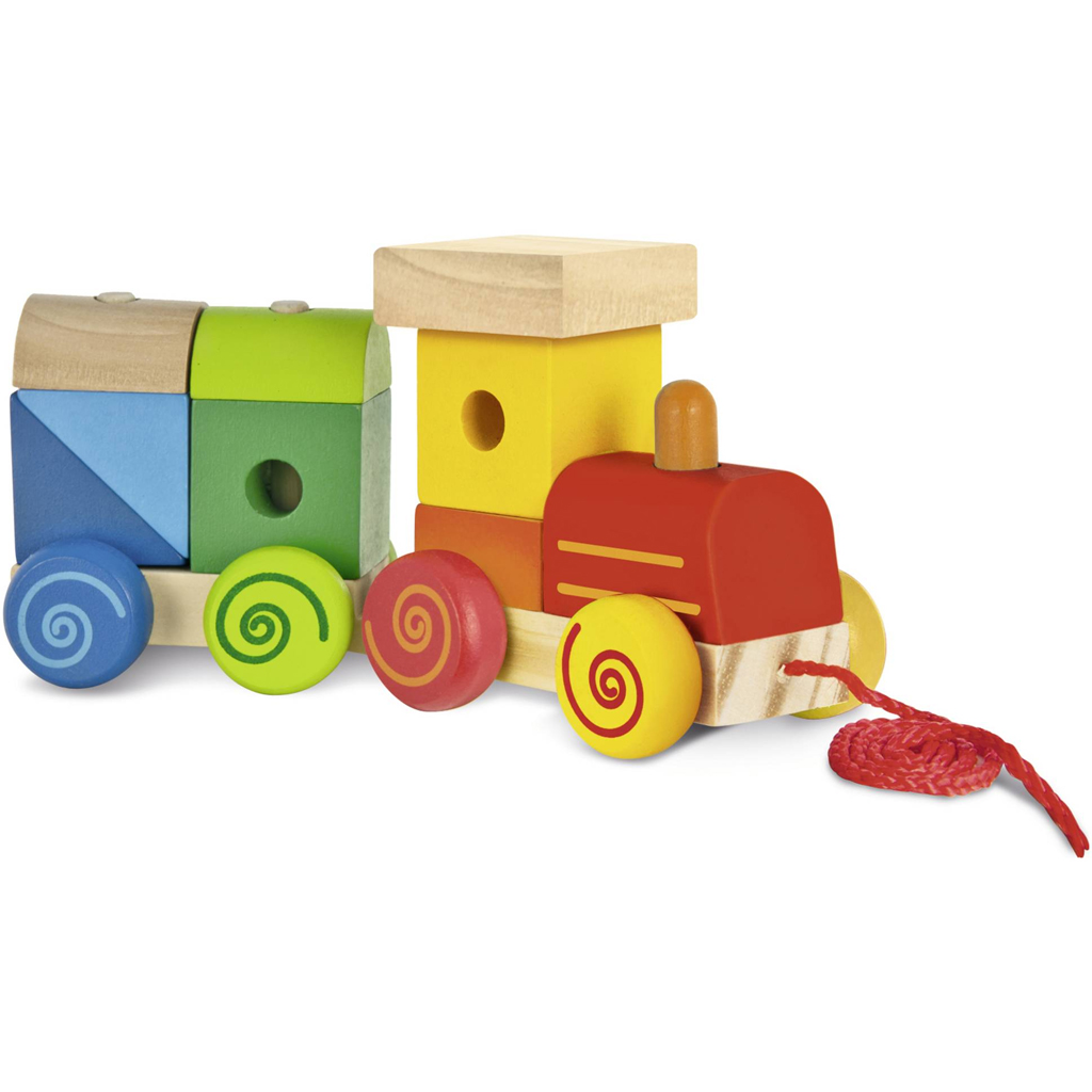 imagen de Tren de madera colorido y tirable - Eichhorn 2