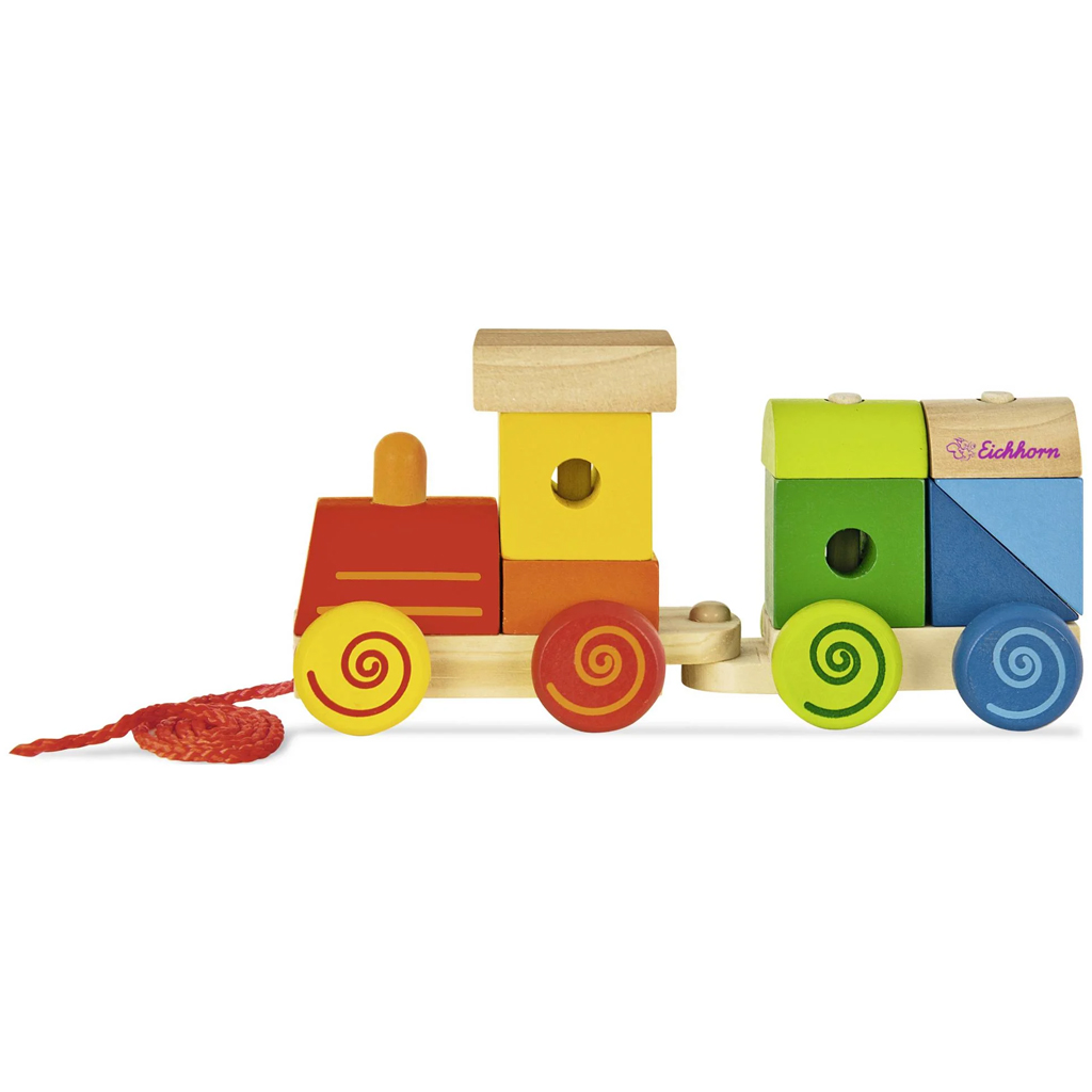 imagen de Tren de madera colorido y tirable - Eichhorn 3