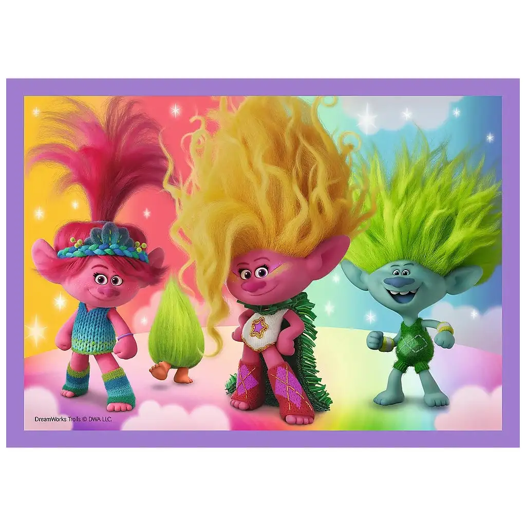 imagen de Trolls 3.: Set de rompecabezas 4 en 1 - Trefl 4