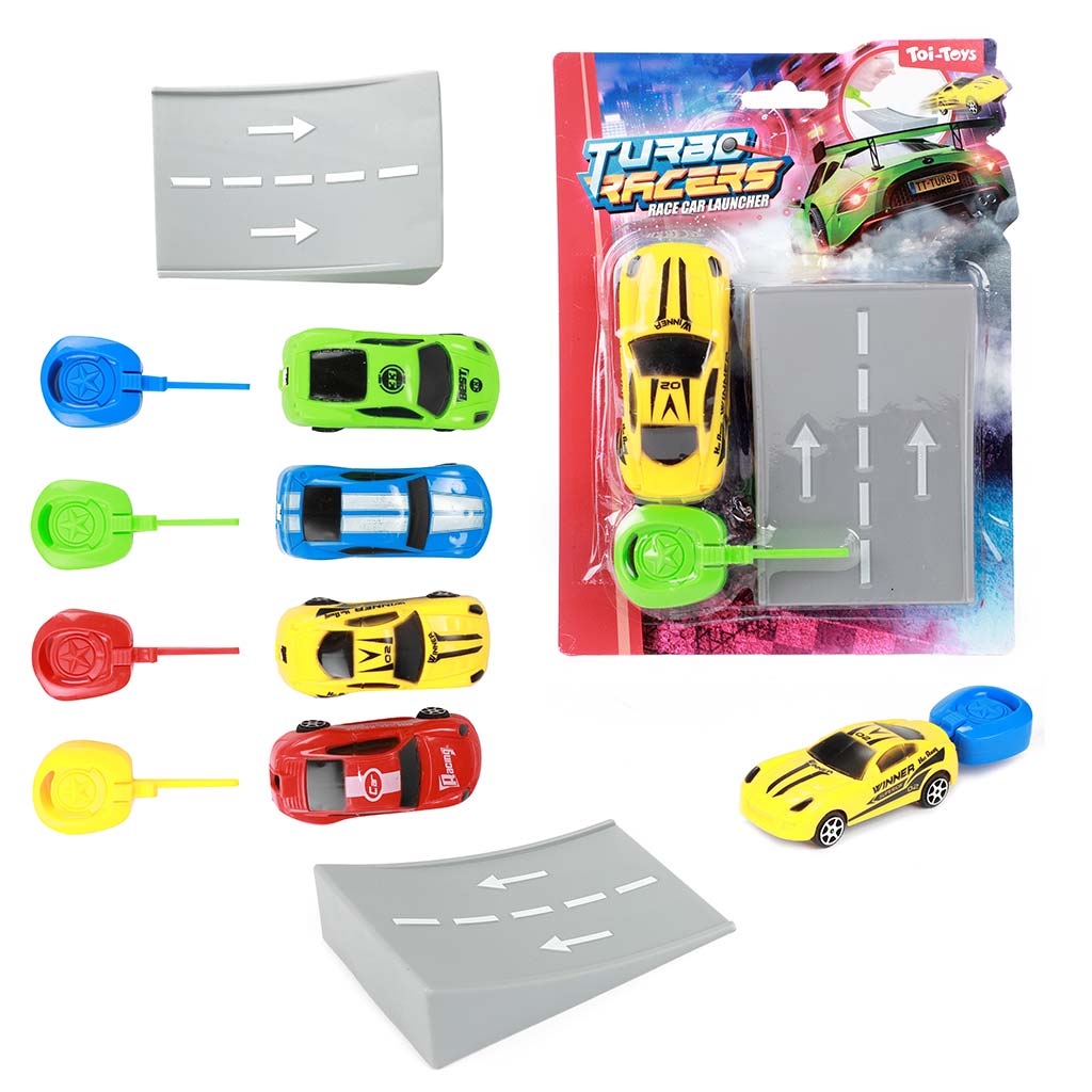 imagen de Turbo Racers Coche de Carreras con Lanzador en Varios Colores 1ud 1