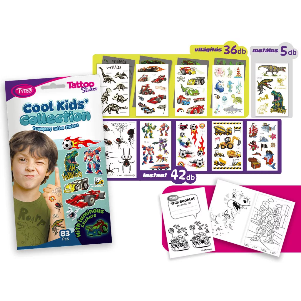 imagen de TyToo: Colección Cool Kids' Set de Calcomanías de Tatuajes 1