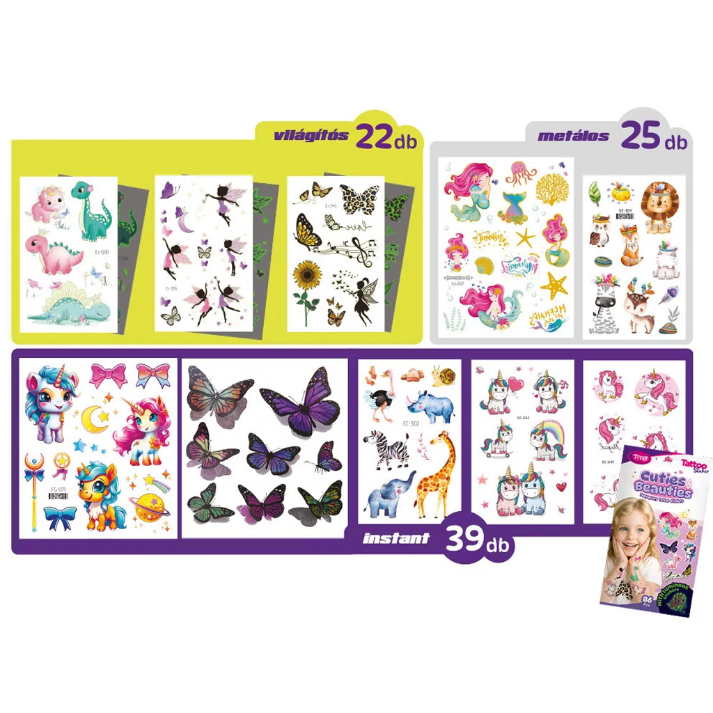 imagen de TyToo: Cuties & Beauties Set de Tatuajes Temporales 2