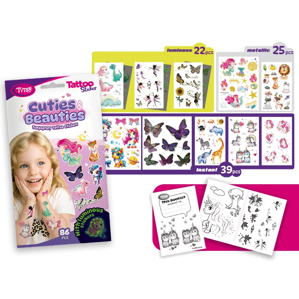 imagen de TyToo: Cuties & Beauties Set de Tatuajes Temporales 1
