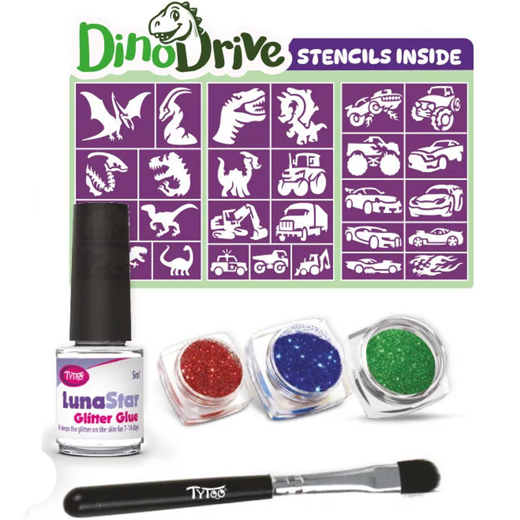 imagen de TyToo: DinoDrive set de tatuajes de purpurina 2