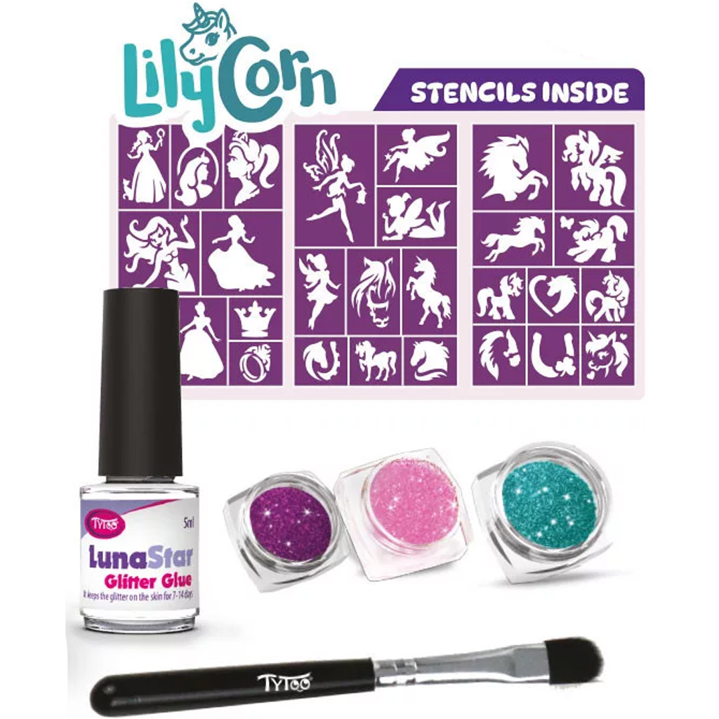 imagen de TyToo: LilyCorn set de tatuajes de purpurina 2