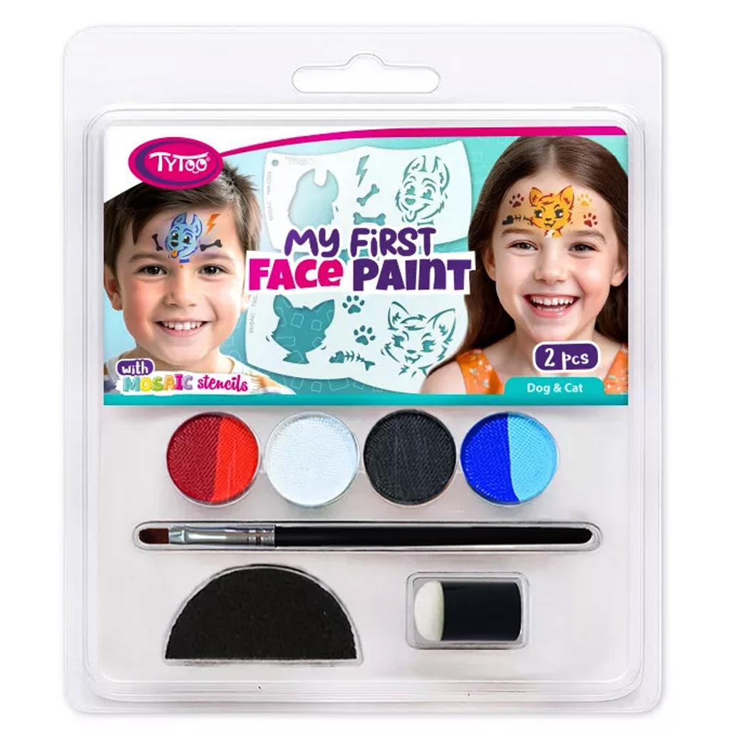imagen de TyToo: Mi primer set de pintura facial - Perros y Gatos 1