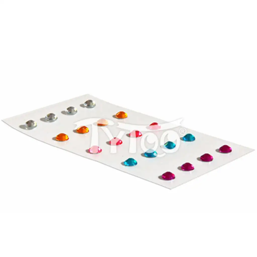 imagen de TyToo: Piedras de strass autoadhesivas en 5 colores 20 unidades 1