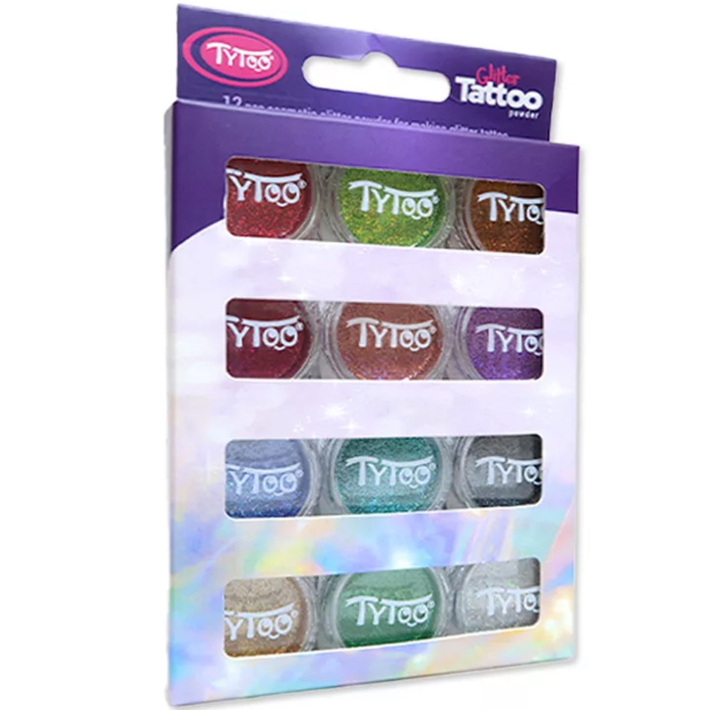 imagen de TyToo: Selección de purpurina de múltiples colores set 12x2,5ml 1