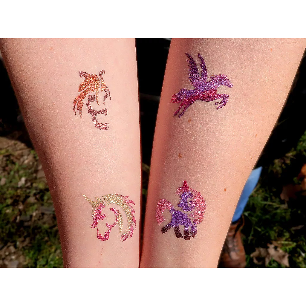 imagen de TyToo: Set de plantillas de tatuajes de brillo de caballos y ponis 25ud 2