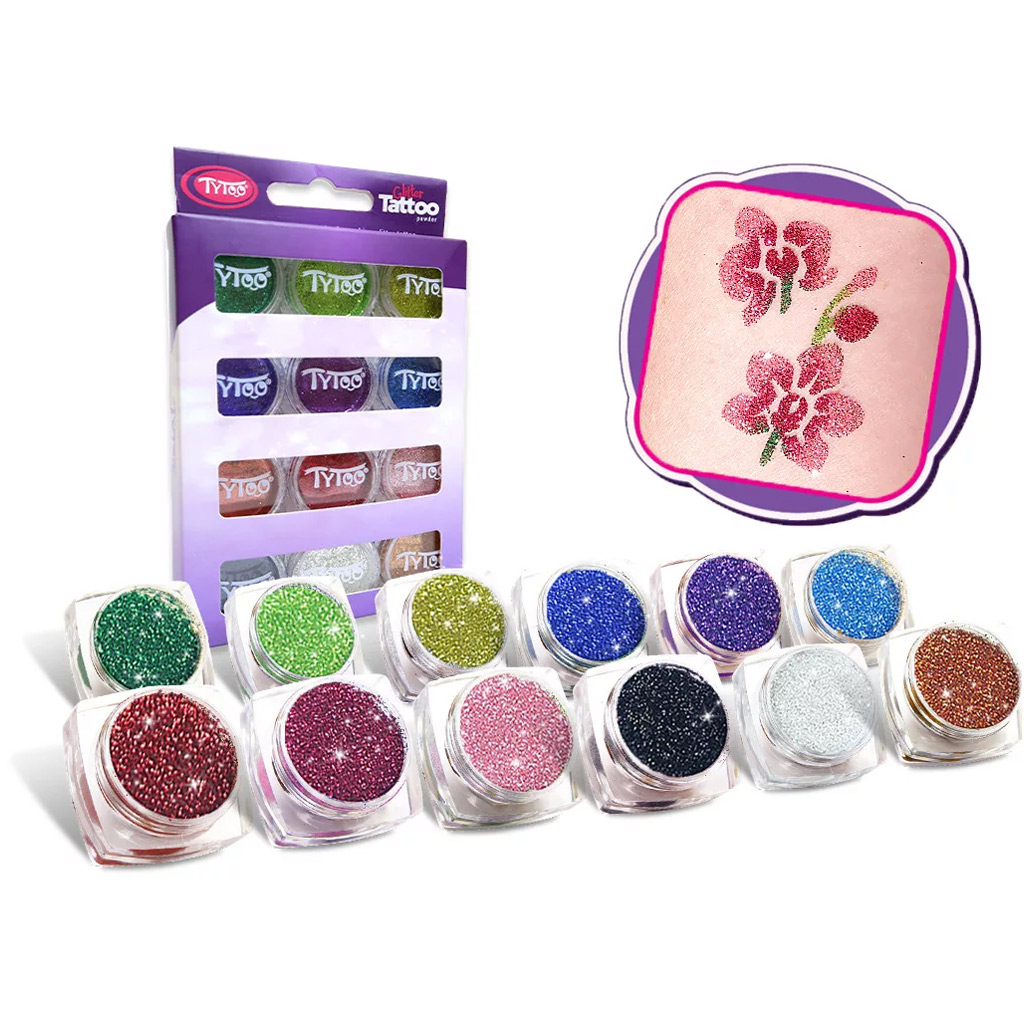 imagen de TyToo: Set de purpurina de colores básicos 12x2,5ml 2