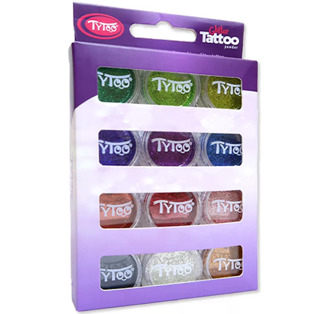 imagen de TyToo: Set de purpurina de colores básicos 12x2,5ml 1