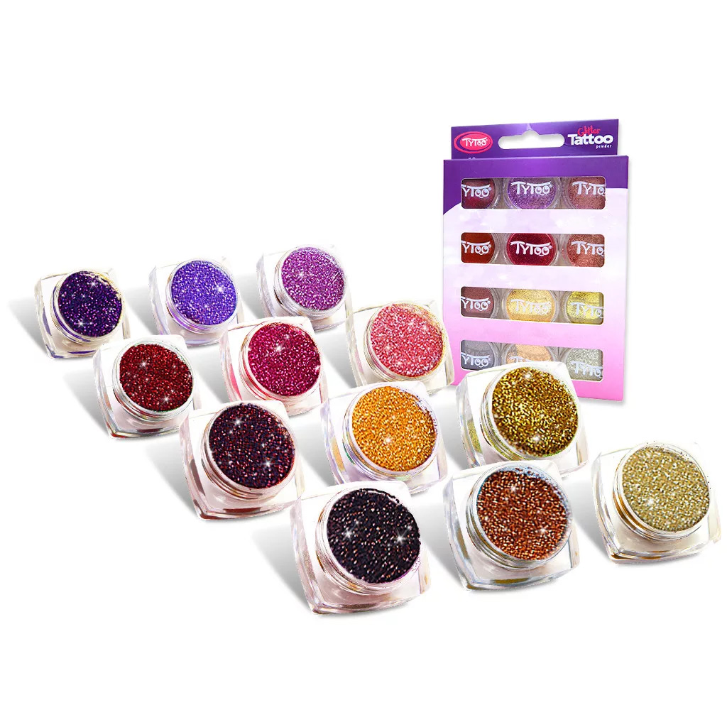 imagen de TyToo: Set de purpurina de colores cálidos 12x2,5ml 2