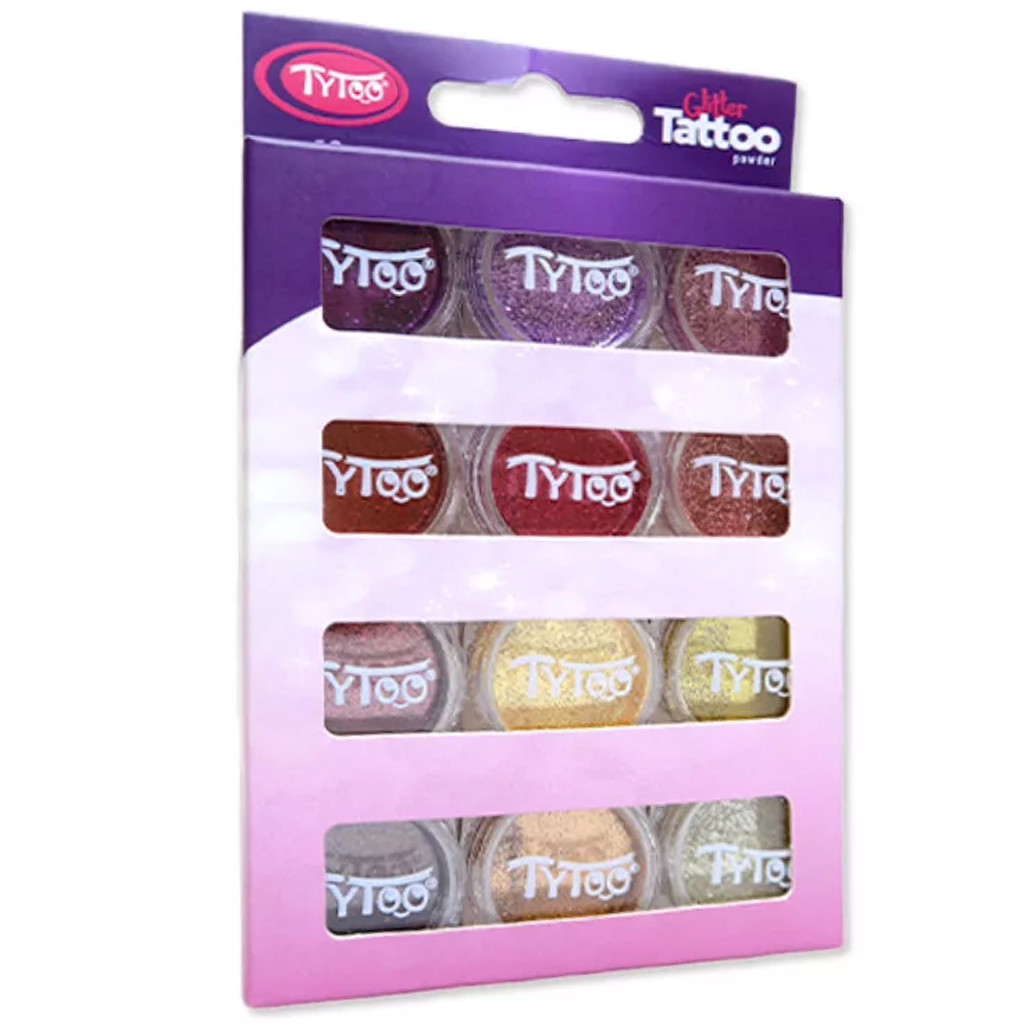 imagen de TyToo: Set de purpurina de colores cálidos 12x2,5ml 1