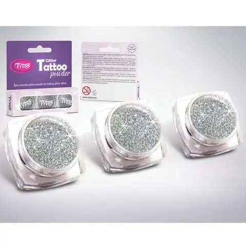 imagen de TyToo: Set de purpurina plateada 3x2,5ml 2