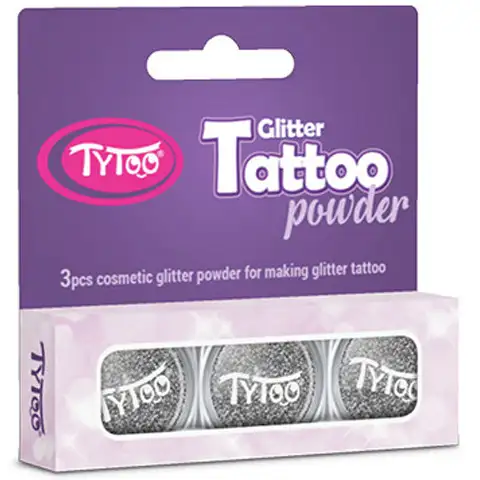 imagen de TyToo: Set de purpurina plateada 3x2,5ml 1