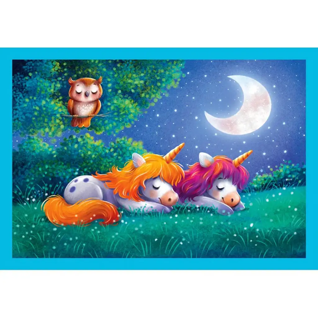 imagen de Un día con unicornios 4 en 1 puzzle - Clementoni 2
