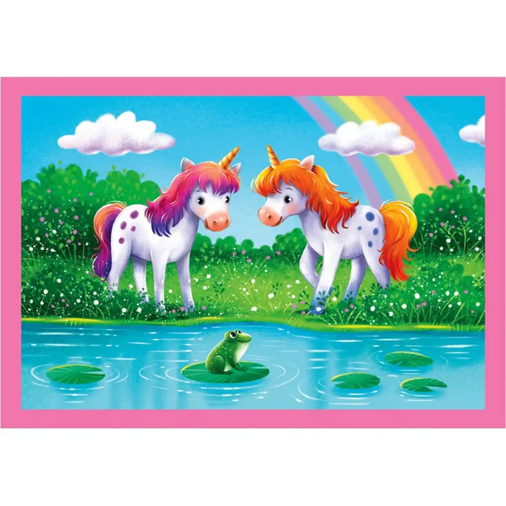 imagen de Un día con unicornios 4 en 1 puzzle - Clementoni 3