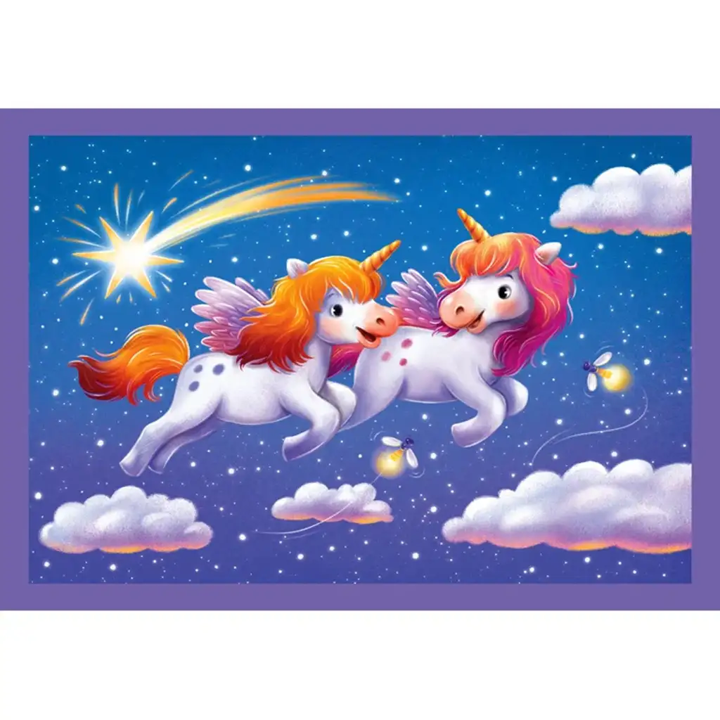 imagen de Un día con unicornios 4 en 1 puzzle - Clementoni 4
