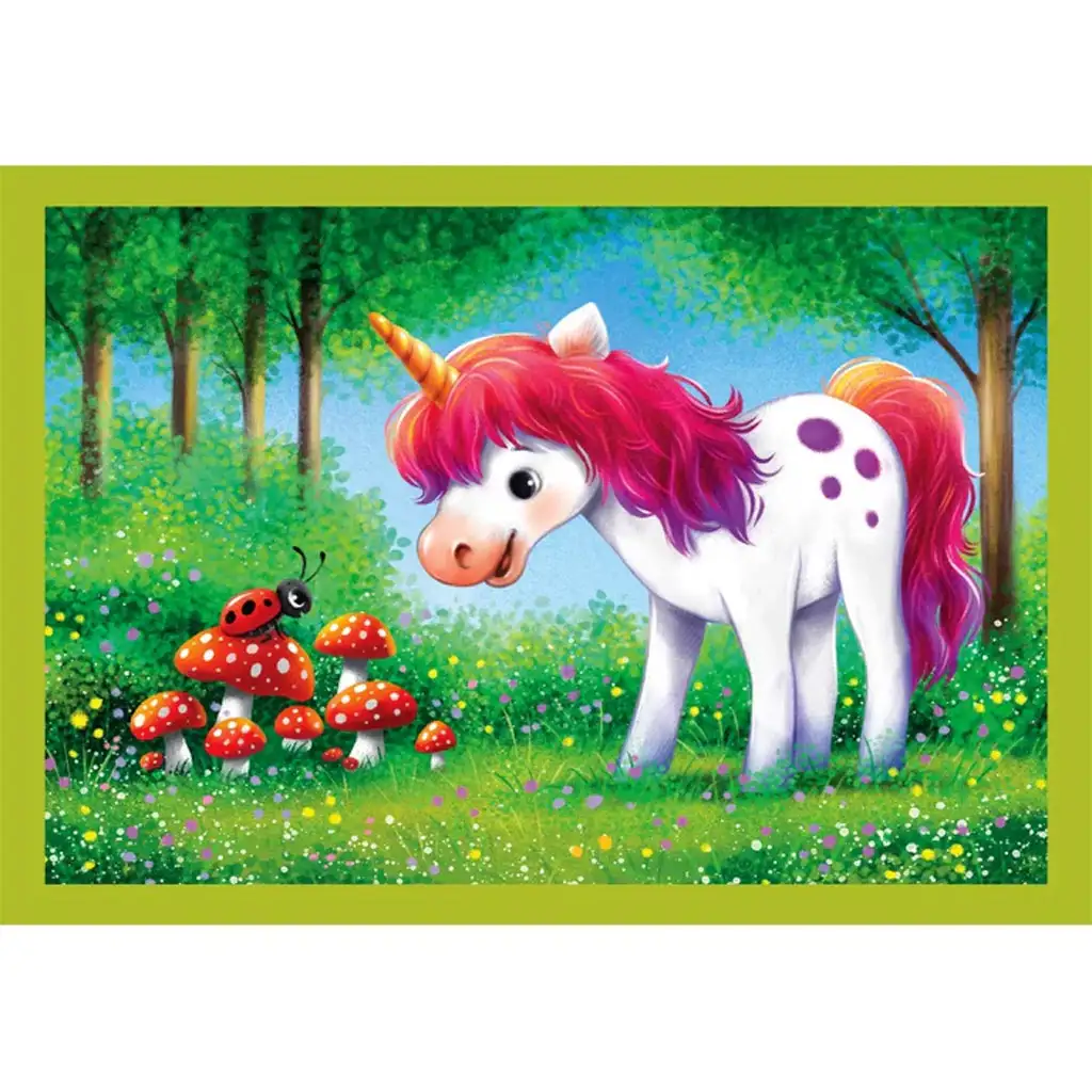imagen de Un día con unicornios 4 en 1 puzzle - Clementoni 5