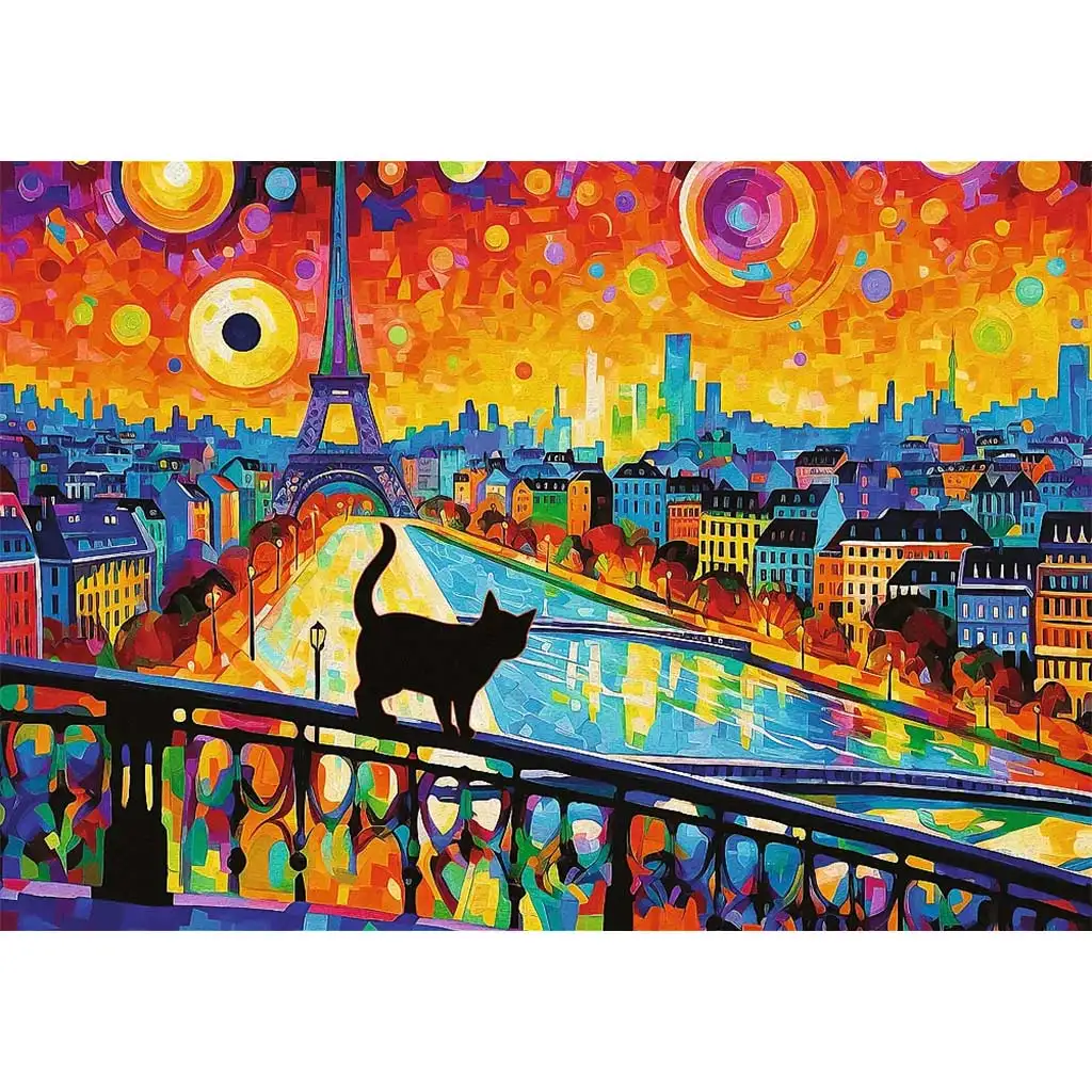 imagen de Un gato en París rompecabezas HQ de 1000 piezas - Trefl 2