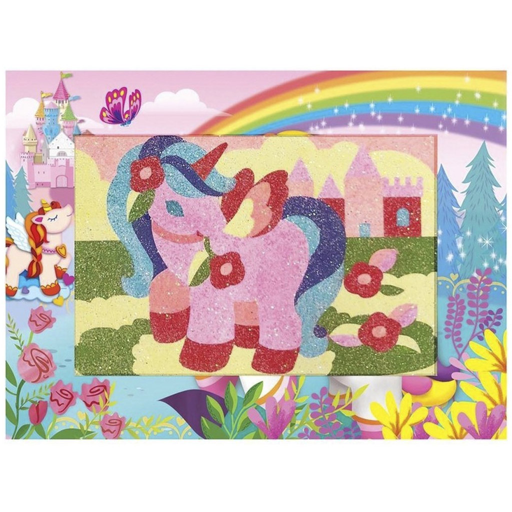 imagen de Unicornio brillante kit creativo de imágenes de arena 2